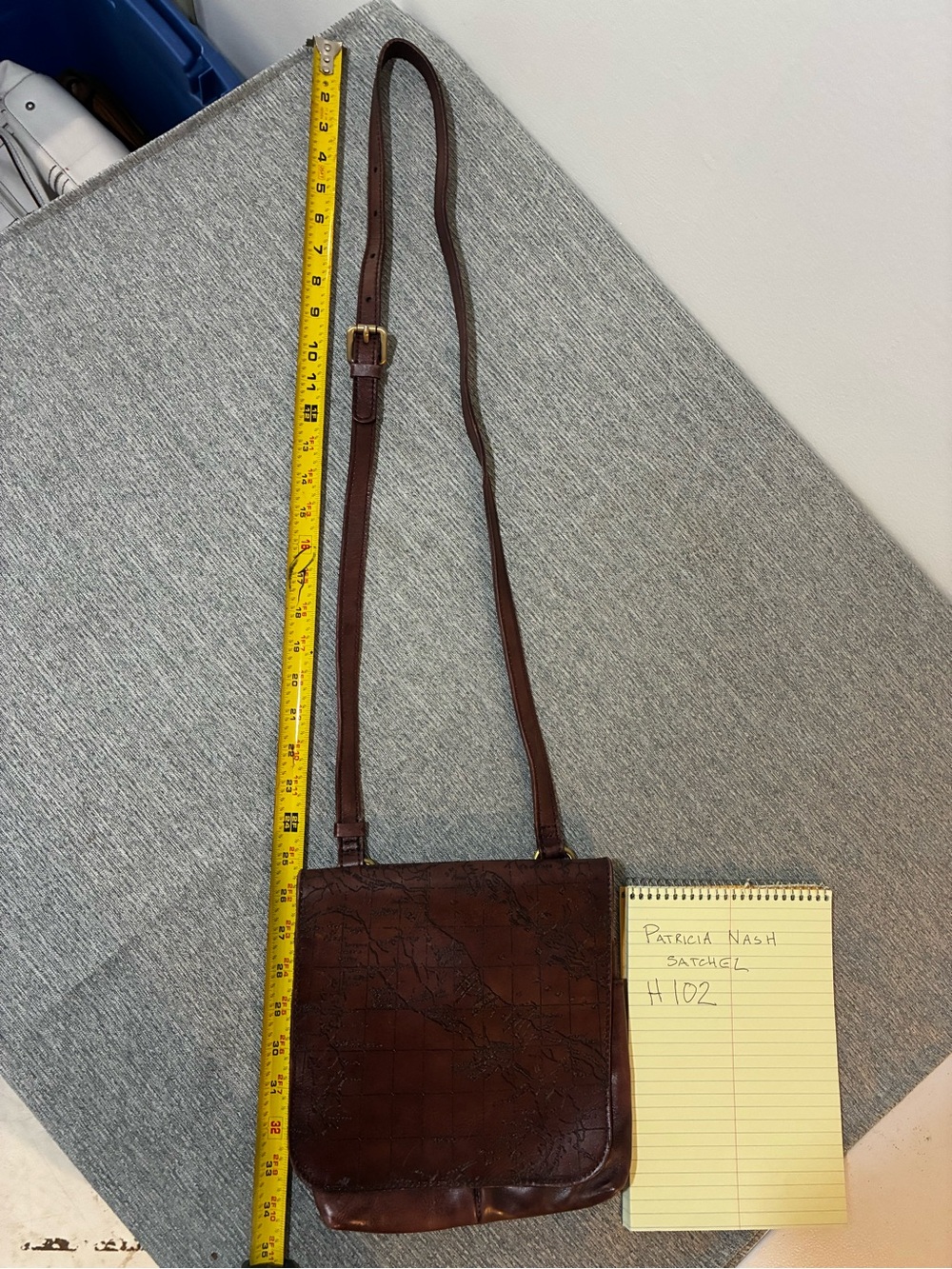 Patricia Nash crossbody map embossed bag